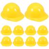 Abaodam Mini Construction Hat 10 Pcs Small Yellow Safety Helmets for Doll Dress up Party Supplies and Toy Accessories Lightweight Miniature Hard Hats view 1