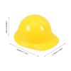 Abaodam Mini Construction Hat 10 Pcs Small Yellow Safety Helmets for Doll Dress up Party Supplies and Toy Accessories Lightweight Miniature Hard Hats view 2