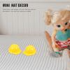 Abaodam Mini Construction Hat 10 Pcs Small Yellow Safety Helmets for Doll Dress up Party Supplies and Toy Accessories Lightweight Miniature Hard Hats view 4