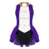 Venjoe Kids Girls Circus Ringmaster Costume Halloween Festival Party Cosplay Fancy Leotard Dress up Purple 6 Years view 1