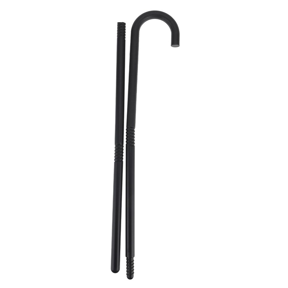 Lurrose Magician Crutch Stick Black Decorative Party Prop 39 Inch Plastic Cane for Halloween Cosplay Performance and Dress-up Accessories