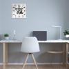 COCOKEN Welcome to My Crib Nursery Square Wall Clock Quotes Clock Large Wall Clocks Battery Operated 15 Inch Non-Ticking Modern Home Decor for Kitchen Living Room Bedroom Office view 4