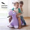 QUUT Hoppi Dino Inflatable Bouncy Animal Toy - Cute Toddler Bouncer & Hopper Toy for Kids - Durable Inflatable Bouncy Toy for Indoor Fun for Active Play & Balance - Lavender view 3