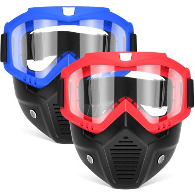 POKONBOY 2 Pack Detachable Masks, Tactical Mask with Goggles Compatible with Nerf Rival, Apollo, Zeus, Khaos, Atlas, & Artemis Blasters Rival Mask