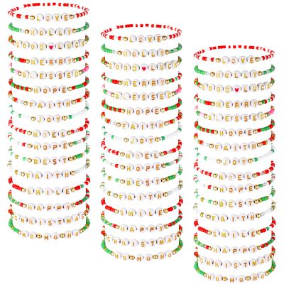 Otuuz 48 Pcs summer Kids Friendship Bracelet Set Adjustable Beads Bracelets Cute Friendship Princess Pretend Play Stretch Jewelry Set for Girls Women(Delicate)