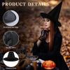 Beinayin 2 Pack Black Halloween Witch Hat Floating Witch Hats Wizard Hat for Halloween Party Decorations view 3