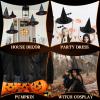 Beinayin 2 Pack Black Halloween Witch Hat Floating Witch Hats Wizard Hat for Halloween Party Decorations view 4