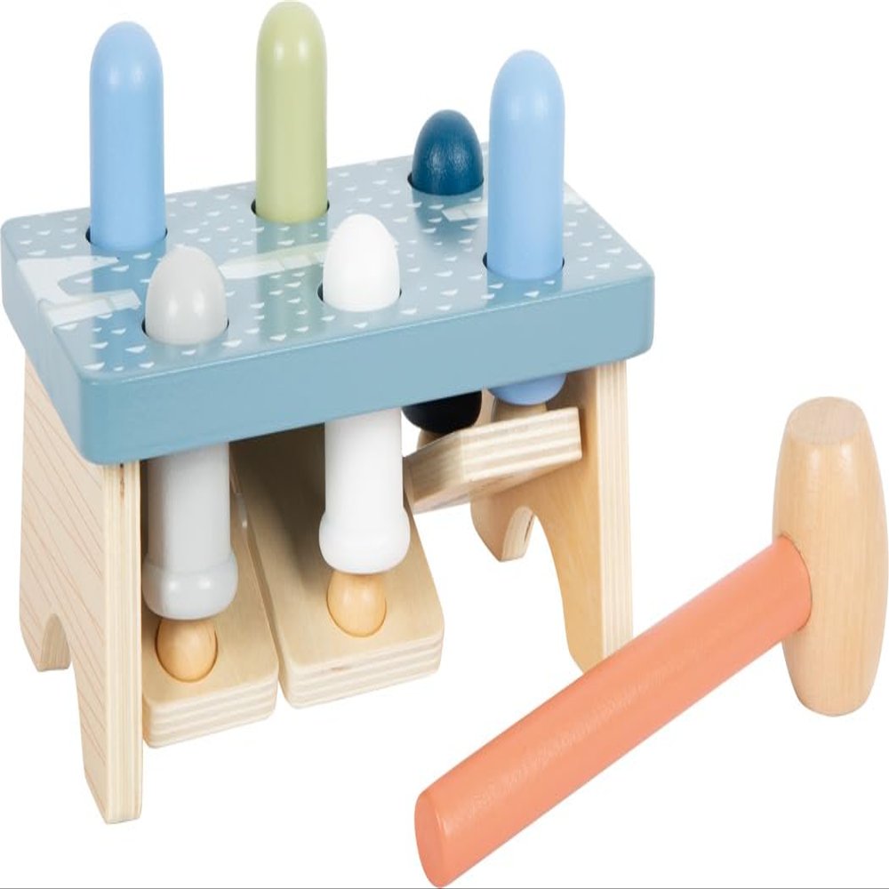 Small Foot Game Arctic Made of FSC 100%-Certified Wood, Hammer Bench for Kids Aged 1+ Years Old, 12448