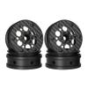 AMK Carbon Fiber 12mm Hex Hub 2.2 Beadlock Wheels Rims for 1/10 RC Crawler Tires Axial SCX10 TRX6 Gen7 Gen8 Gelande Pro GSPEED V4 TRX4 Upgrades Element Enduro 4Pcs (C) view 1