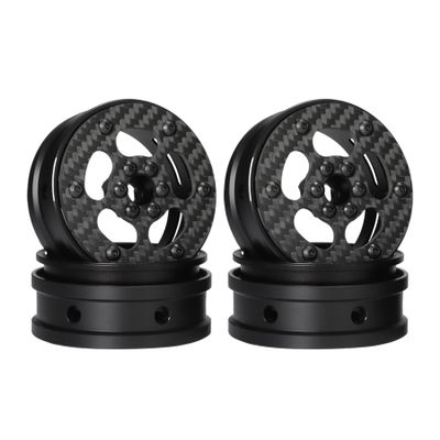 AMK Carbon Fiber 12mm Hex Hub 2.2 Beadlock Wheels Rims for 1/10 RC Crawler Tires Axial SCX10 TRX6 Gen7 Gen8 Gelande Pro GSPEED V4 TRX4 Upgrades Element Enduro 4Pcs (E)