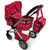 Convertible Combo Baby Doll Stroller for 3 Year Old Girls & Up | Play Toy Baby Stroller for Dolls, Folding Adjustable Bassinet Carriage Buggy with Storage Basket Converts to Sit Up Pushcart Pram view 1
