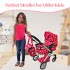 Convertible Combo Baby Doll Stroller for 3 Year Old Girls & Up | Play Toy Baby Stroller for Dolls, Folding Adjustable Bassinet Carriage Buggy with Storage Basket Converts to Sit Up Pushcart Pram view 2