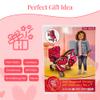 Convertible Combo Baby Doll Stroller for 3 Year Old Girls & Up | Play Toy Baby Stroller for Dolls, Folding Adjustable Bassinet Carriage Buggy with Storage Basket Converts to Sit Up Pushcart Pram view 4