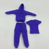 1/12 Scale Male Clothes,Men's Hoodie Vest Pants Trousers Sports Clothes Costume Outfit Clothing for 6inch Male Action Figure (Blue) view 1