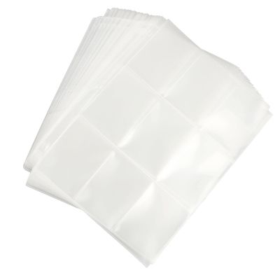 25 Pages 225 Pockets Trading Card Storage Album Pages Fit 3 Ring Binder, Clear Plastic Game Card Protectors