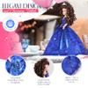18 Quinceaera Last Doll with Umbrella Dress Stand  ltima Mueca Mis Quince Aos Keepsake, Traditional Hispanic Mis 15 Doll, Ceremony & Table Centerpiece, Fully Accessorized KK18725-14 (Red) view 3