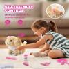 Airbition Plush Toy Dog for Girls, Interactive Dog Puppy Toys, for 2 3 4 5Year Old Toddler Kids, Walking, Barking, Tail Wagging, Remote Control Realistic Stuffed Animal, 11 Accessories view 4