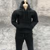 1/12 Scale Male Clothes,Men's Hoodie Vest Pants Trousers Sports Clothes Costume Outfit Clothing for 6inch Male Action Figure (Black) view 2