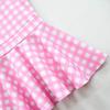 ABEWIP Kids Girls Vintage Pink Plaid Sleeveless Round Neck Tulle Dress Retro 1950s Costume Gingham Ruffle Summer Causal dress Pink Flutter Sleeve(3Pcs) 9-10 Years view 4
