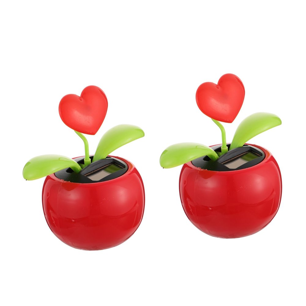 Abaodam 2pcs Ornaments Solar Powered Car Decoration Auto Swinging Toy Window Trim The Office Decor Car Toys Dancing Interior Accessories Auto Dashboard Decoration Printable
