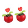 Abaodam 2pcs Ornaments Solar Powered Car Decoration Auto Swinging Toy Window Trim The Office Decor Car Toys Dancing Interior Accessories Auto Dashboard Decoration Printable view 1