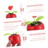 Abaodam 2pcs Ornaments Solar Powered Car Decoration Auto Swinging Toy Window Trim The Office Decor Car Toys Dancing Interior Accessories Auto Dashboard Decoration Printable view 2