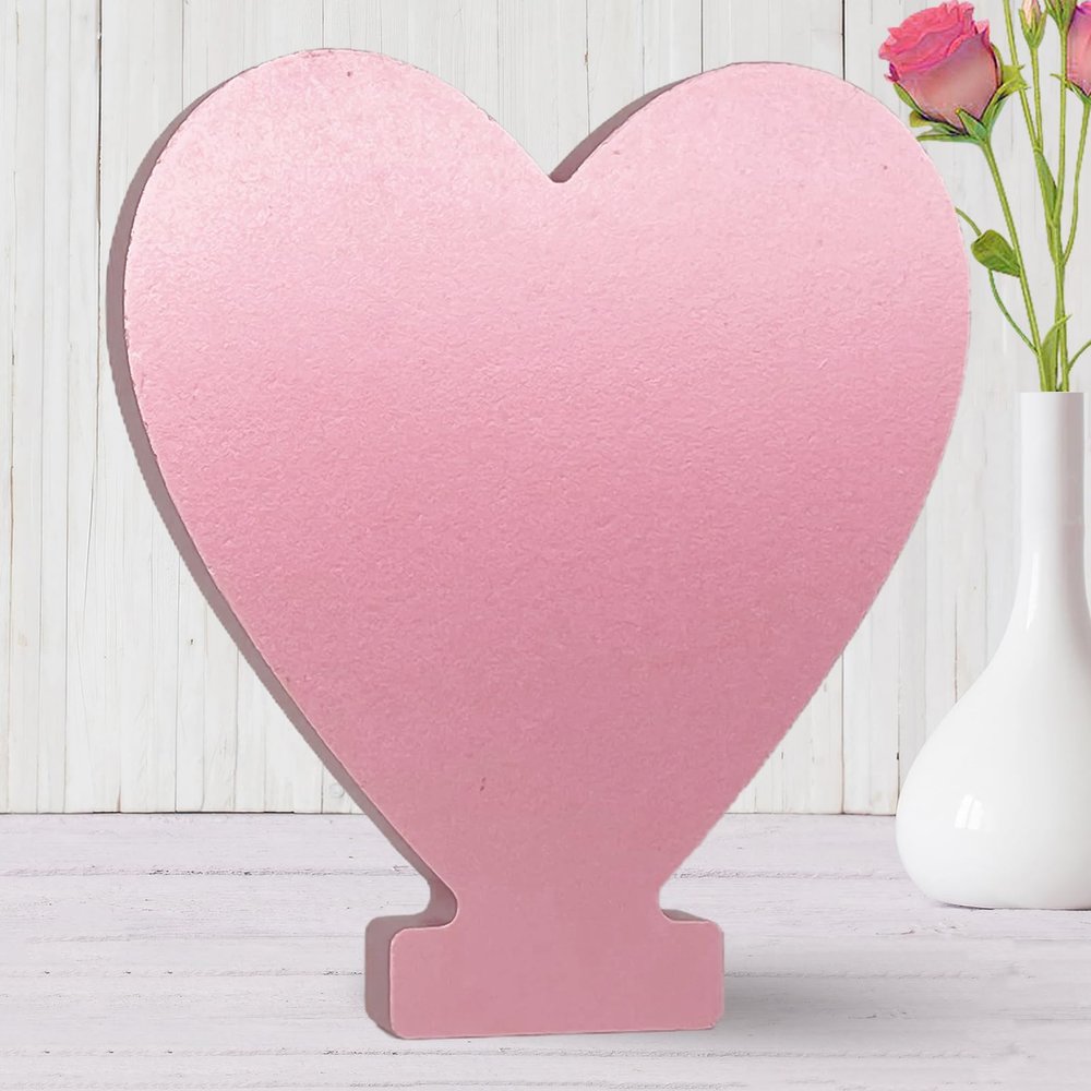 AOCEAN 8 Inch Pink Wood Letters Unfinished Wood Letters for Wall Decor Decorative Standing Letters Slices Sign Board Decoration for Craft Home Party Projects (Love)