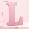AOCEAN 8 Inch Pink Wood Letters Unfinished Wood Letters for Wall Decor Decorative Standing Letters Slices Sign Board Decoration for Craft Home Party Projects (L) view 2