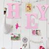 AOCEAN 8 Inch Pink Wood Letters Unfinished Wood Letters for Wall Decor Decorative Standing Letters Slices Sign Board Decoration for Craft Home Party Projects (L) view 4