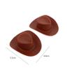 10 Pieces Plastic Mini Western Cowboy Cowgirl Hat Miniature Cute Doll Hat Party Dress Hat for Dollhouse Decoration Creative Gifts, 2.16 x 1.81 inch view 2
