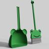 SCKTYZS Mini Broom with Dustpan for Boy I Kids Small Cleaning Set Combo Pretend Play I Toddler Kitchen Dress Up ToysFrog Green view 3