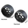 1/7 Scale RC Tires and Plastic Wheels Set, 17mm Hex Wheel Upgrade Parts for 1:7 ARRMA Felony FSR RC Model Car Truck (Black) view 2