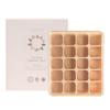 PETINUBE Baby Food Storage Silicone Cubes with Clip-On Lid Freezer Tray Baby Food Soups Purees Ice Safe Design Made in Korea(20cubes 0.8oz, Sand Beige Set of 2) view 2