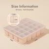 PETINUBE Baby Food Storage Silicone Cubes with Clip-On Lid Freezer Tray Baby Food Soups Purees Ice Safe Design Made in Korea(20cubes 0.8oz, Sand Beige Set of 2) view 3