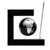 BEBEVOGUE Personalized Magnetic Levitating Globe Wireless LED Light &Pen Floating World Map 3in Globe Birthday Gift for Men Boss Kids Home Bedroom Office Desk Gadget Decor (Black) view 1