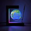 BEBEVOGUE Personalized Magnetic Levitating Globe Wireless LED Light &Pen Floating World Map 3in Globe Birthday Gift for Men Boss Kids Home Bedroom Office Desk Gadget Decor (Black) view 2