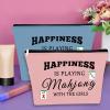 2PCS Mahjong Makeup Bag Mahjong Lover Gifts for Mom Grandma Lucky Mahjong Gifts for Women Retirement Gifts for Her Gambling Cosmetic Bag Mahjong Themed Gifts Thanksgiving Christmas Gifts view 4