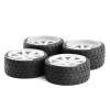 1/7 Scale RC Tires and Plastic Wheels Set, 17mm Hex Wheel Upgrade Parts for 1:7 ARRMA Felony FSR RC Model Car Truck (White) view 3