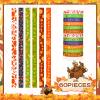 Wettarn 60 Pcs Fall Party Favors Bracelets Thanksgiving Silicone Wristbands Autumn Harvest Pumpkin Maple Leaf Bracelets for Party Supplies Festival Prizes Gifts view 3