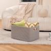 OIAHOMY 75L Large Blanket Basket, Woven Blanket Storage Basket with Handle, Cotton Rope Basket for Organizing 22x17x12, Blanket Basket living Room, Toy Basket for Nursery, Grey view 2