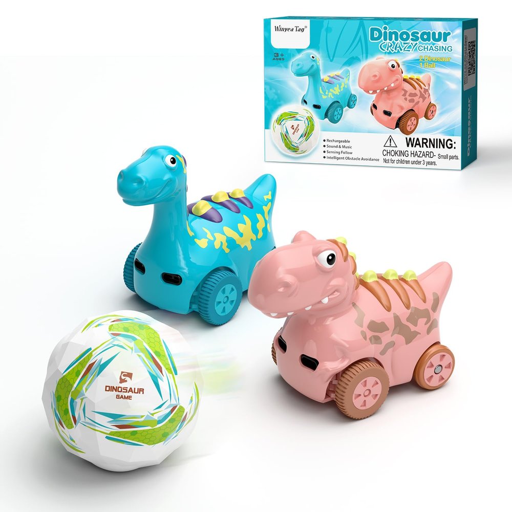 Winyea Tag Interactive Dinosaur Toy - Electronic Pet with Smart Follow Ball and Gesture Control | Rechargeable | Perfect Birthday for Kids Ages 3 and Up