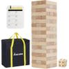 Aivalas X-Large Size Giant Tumble Tower, 60 Blocks Outdoor Games Stacking Games Includes Dice Carrying Bag Scoreboard, Stacking Over 5FT for Backyard Lawn Party Playing view 1