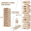 Aivalas X-Large Size Giant Tumble Tower, 60 Blocks Outdoor Games Stacking Games Includes Dice Carrying Bag Scoreboard, Stacking Over 5FT for Backyard Lawn Party Playing view 2