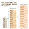 Aivalas X-Large Size Giant Tumble Tower, 60 Blocks Outdoor Games Stacking Games Includes Dice Carrying Bag Scoreboard, Stacking Over 5FT for Backyard Lawn Party Playing view 3