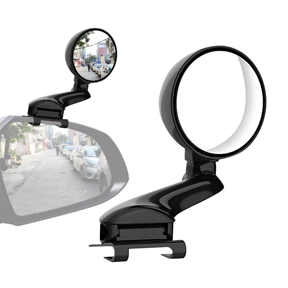 Blind Spot Mirror Adjustable 360 Degree Car Side Mirror, HD Glass Rear View Exterior Accessories Frame Thickness Less than 5MM for Car SUV (long-armed Right)
