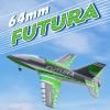 FMS Rc Jets Futura 64MM EDF Sport Jet Green rc Airplanes for Adults for Trainers EDF for Beginners 6 Channel Remote Control Planes PNP(NO Transmitter Batteries and Charger) view 2