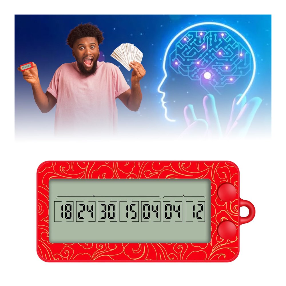 Amposei Ai Algorithm Probability Double Lottery Picker, Mini AI Picker Lottery Selector, Fortunate Number Picker, Lucky Game Draw Game Fine Motor Toy (1PCS)