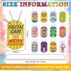 Aliceset 24 Pcs Bible Verses Religious Christian Dog Tag Necklace Religious Party Favors Inspirational Motivational Christian Necklace for Easter Valentines Sunday School Prizes Gift(Stylish) view 2