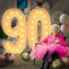 Tongjoy 5FT Marquee Numbers 9, Large Light up Numbers for 9th 19th 90th Birthday Decorations, Giant Light up Sign 9 for Birthday, Anniversary Backdrop, Pre-Cut Foam Board Kit (DIY) view 2