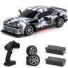 ACAMMZAR 1:16 RC Drift Car, 25KM/H 4WD High Speed Remote Control Cars for Kids, with LED Lights, Two Batteries, Extra Tires, Drift RC Cars for Adults view 1